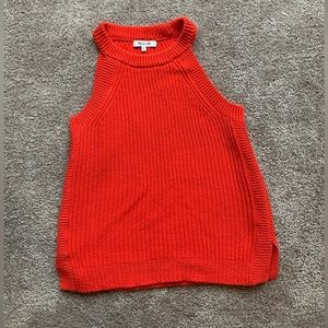 Madewell Red Orange Sweater Tank Size XXS